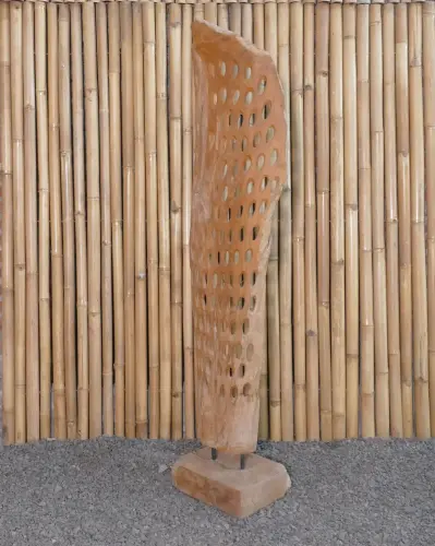 Product image of the product “Leaf hollowed made of teak wood about 160cm height ”